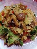 Arroz con Champiñones y Vegetales al Curry