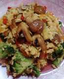 Arroz con Champiñones y Vegetales al Curry