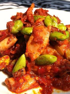 Foto resep Cumi Asin Balado Pete