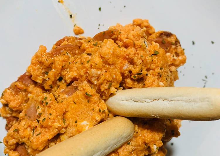 Revuelto de frankfurt🥚🥚🍅