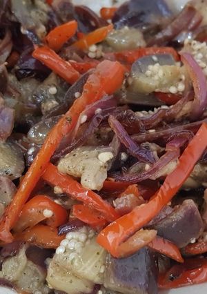 Una foto de Escabeche de berenjena express 🍆