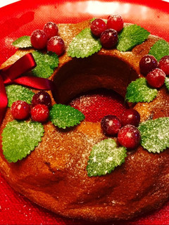 聖誕花圈蛋糕🎄蔓越莓咕咕霍夫🎄 的食譜成品照片