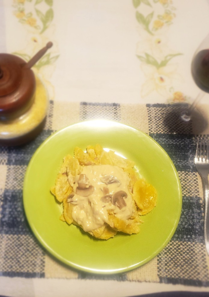 Una foto de Tortellini con Salsa Carusso (con unos toques diferentes!)