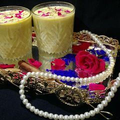 A picture of Saffron thandai.