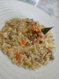 Risotto con straccetti di prosciutto