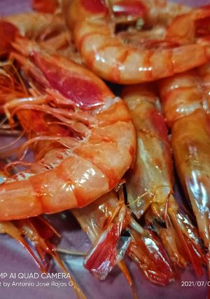 Foto principal de Gambas de Palamós con vinagreta de verduras templada