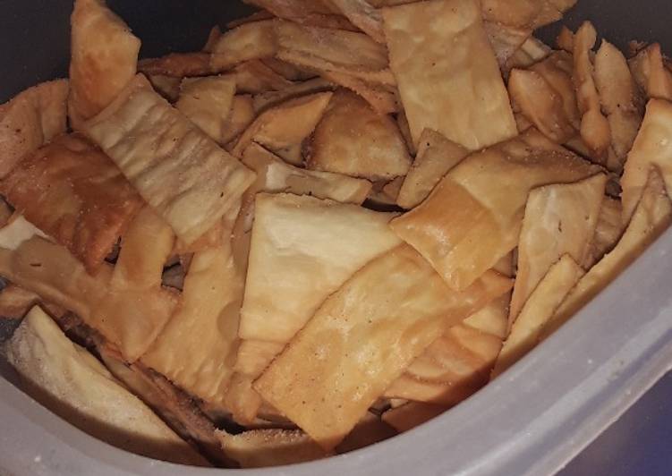 Fresh, Memasak CEMILAN 2 BAHAN(Keripik pangsit goreng) Ala Warung