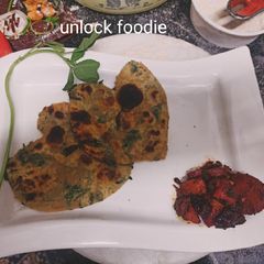 A picture of Heart shape Paratha.