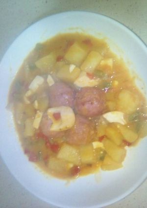 Una foto de Guisado de albóndigas