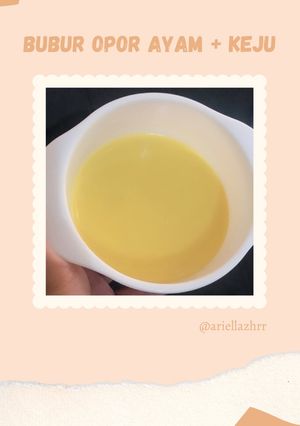 Foto resep Mpasi 6m+ bubur opor ayam+keju