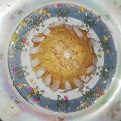 A picture of Bread and egg halwa.