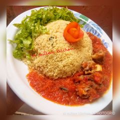 Cous cous And stew A picture of Cous cous And stew.