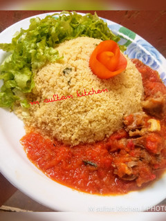 A picture of Cous cous And stew.