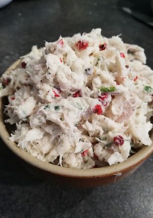 Une photo de Rillette d'aile de raie aux aromates