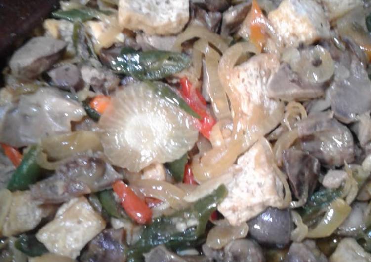 Jeroan ayam saos tiram