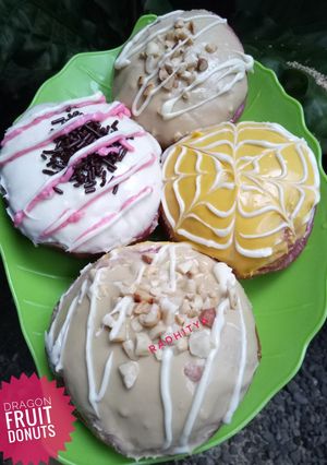 Foto resep Dragon fruit donuts