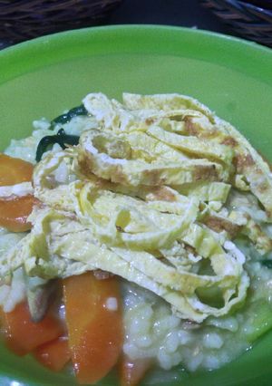 Foto resep Bubur Komplit (Resep Bekal Anak Praktis Padat Gizi)