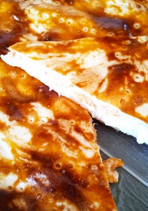 Foto di Pizza rustica con stracciatella gamberetti e salmone