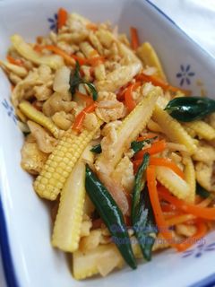 Foto resep Oseng oseng baby corn wortel telur