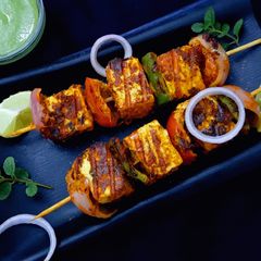 Grilled Paneer Tikkas A picture of Grilled Paneer Tikkas.