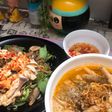 Gỏi rau muống bào lòng gà - Miến măng gà