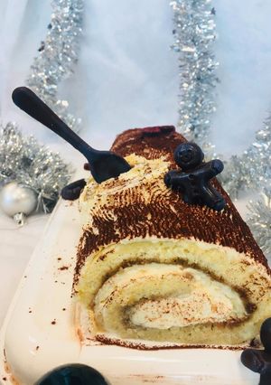 Une photo de Bûche tiramisu
