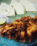 Dry Chicken Masala with Roomali Roti