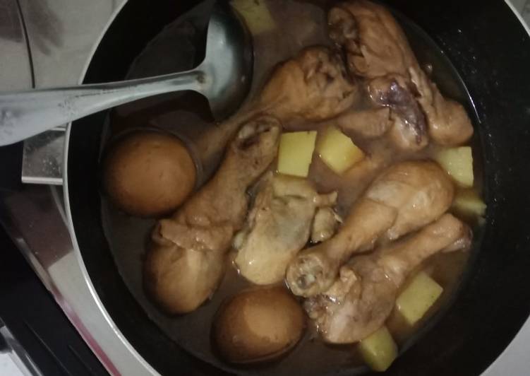 Ayam Semur Kentang, Soun, Telur