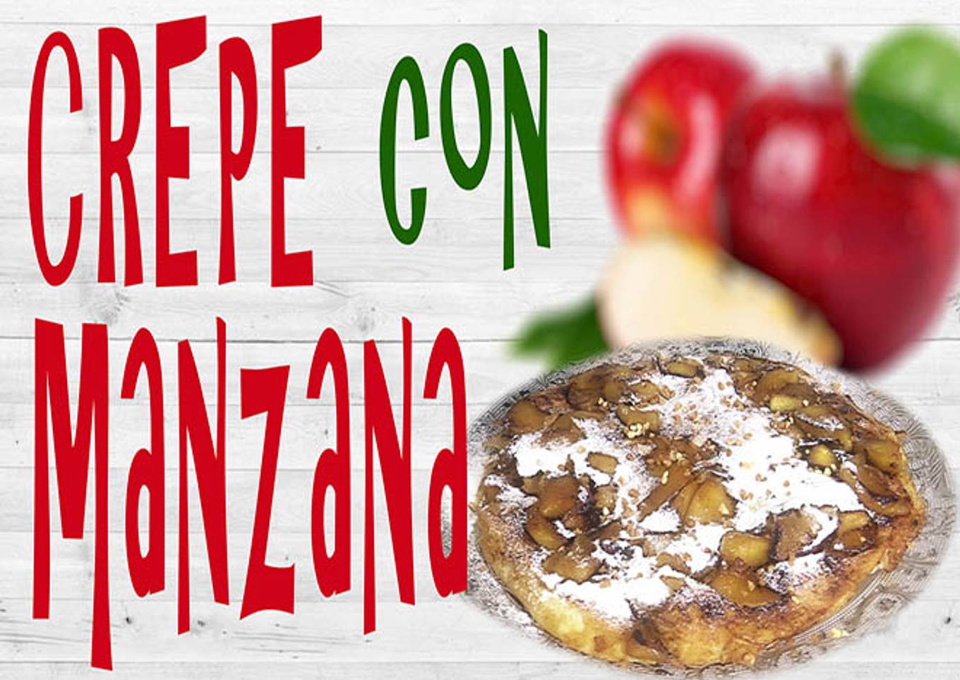 Crepe con manzana caramelizada