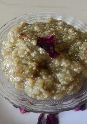 A picture of Bottle gourd halwa.
