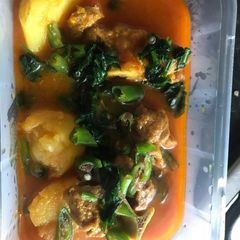 A picture of Potato lame curry.