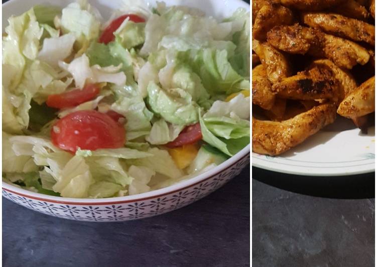 Recipe of Speedy Avocado salad with grilled chicken