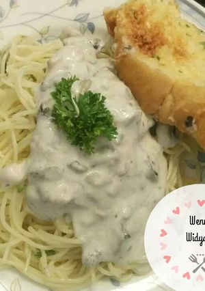 Foto resep Creamy Mushroom Pasta/Spaghetti
