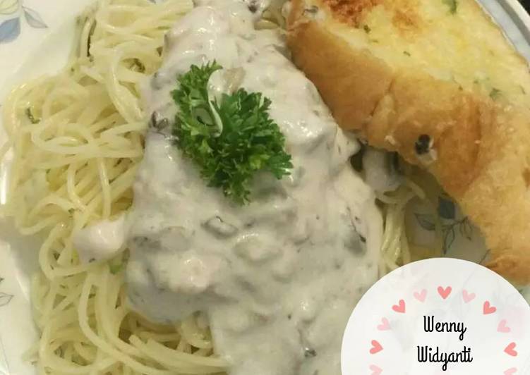 Resep Creamy Mushroom Pasta/Spaghetti yang Bikin Ngiler