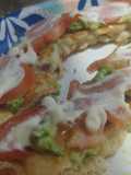 Bacon Tomato Guac Pancakes