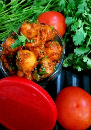 A picture of Dry Dum Aloo.