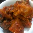 Cow head in pepper sauce