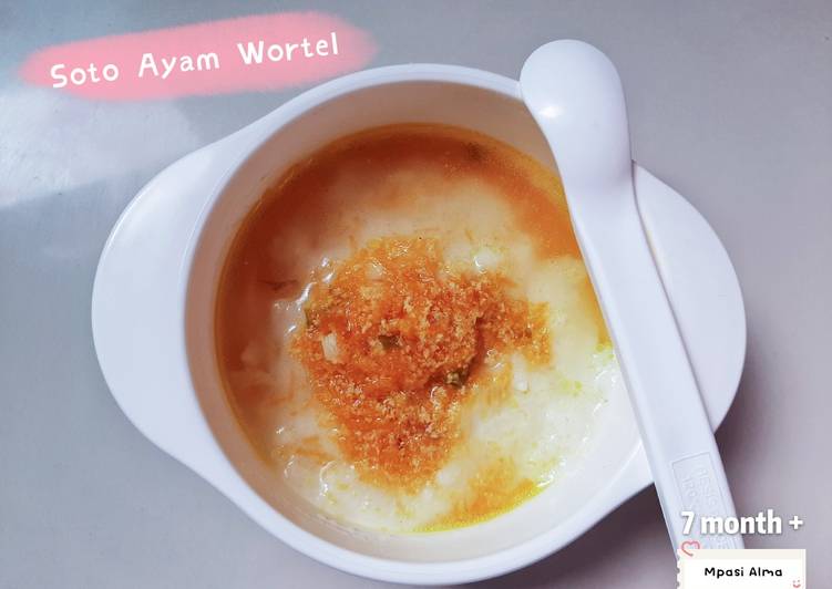 Resep SOTO AYAM WORTEL Mpasi 7 month Yang Maknyuss