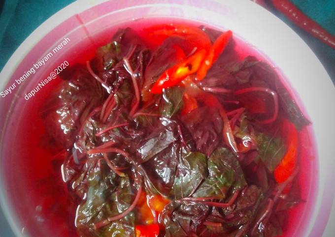 Resep Sayur bening bayam merah, Menggugah Selera