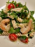 Shrimp, arugula and goat cheese rotini