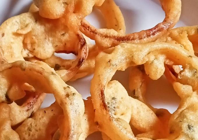 Steps to Prepare Quick Onion Rings Pakoda