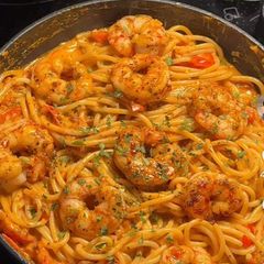 Cajun shrimp pasta 🍝 A picture of Cajun shrimp pasta 🍝.