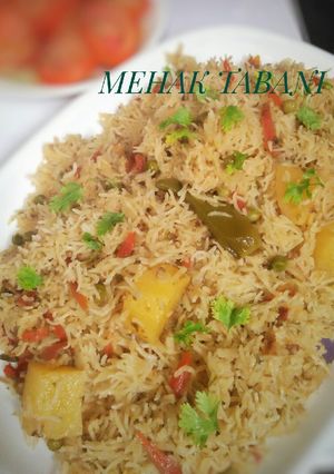 A picture of Vegetable pulao.