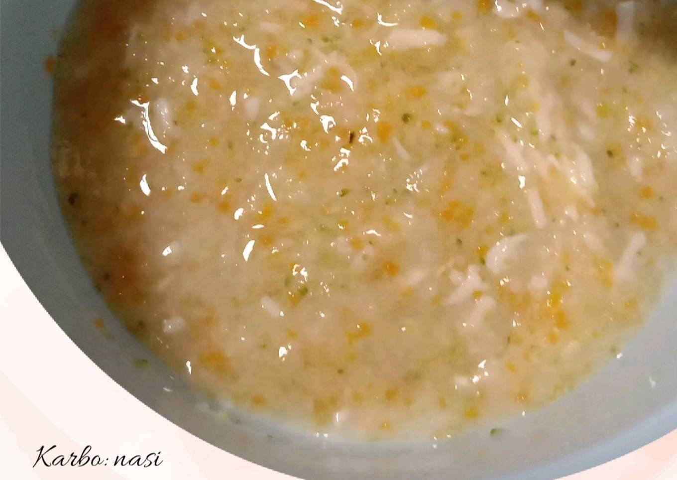 MPASI 6+: Bubur tim udang brokoli
