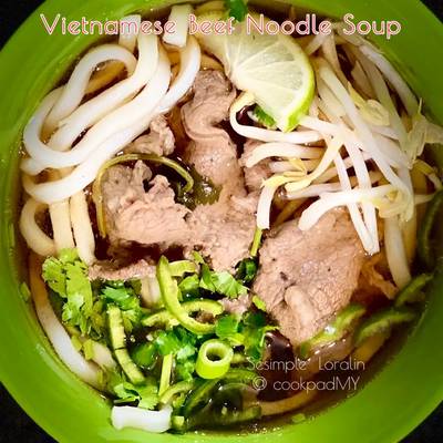 Resipi Vietnamese Beef Noodle Soup Quick Pho Oleh Sesimple Loralin Cookpad