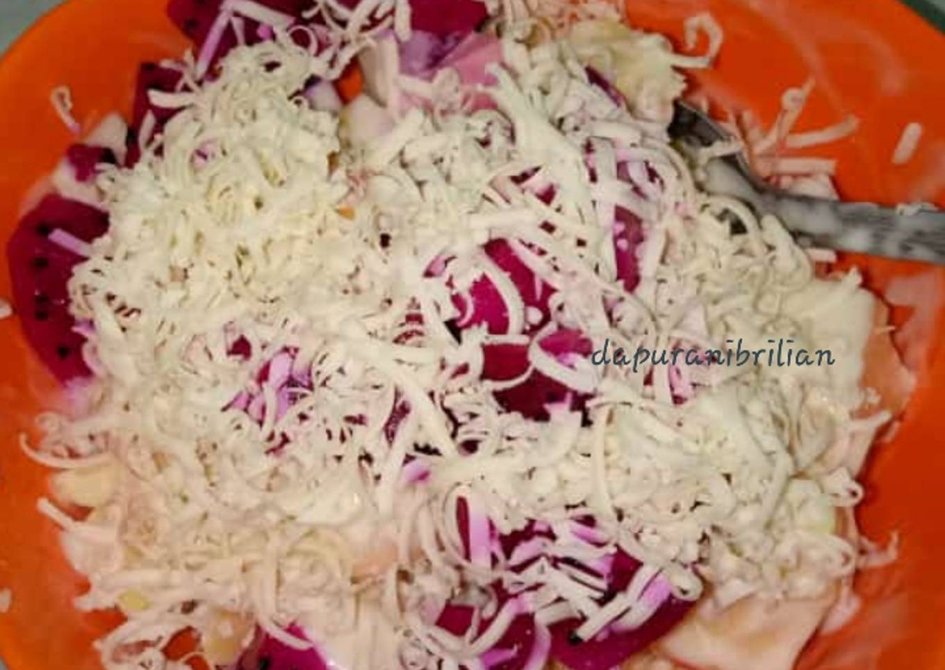 Salad buah naga special enak