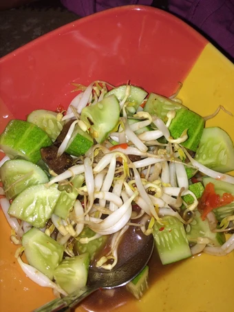 Cara Gampang Menyiapkan Resep  RUJAK MUGE (timun tauge) hehe yang Lezat, Bikin Ketagihan
