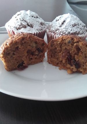 Φωτογραφία της συνταγής Muffins με κολοκύθα και κρανμπερι