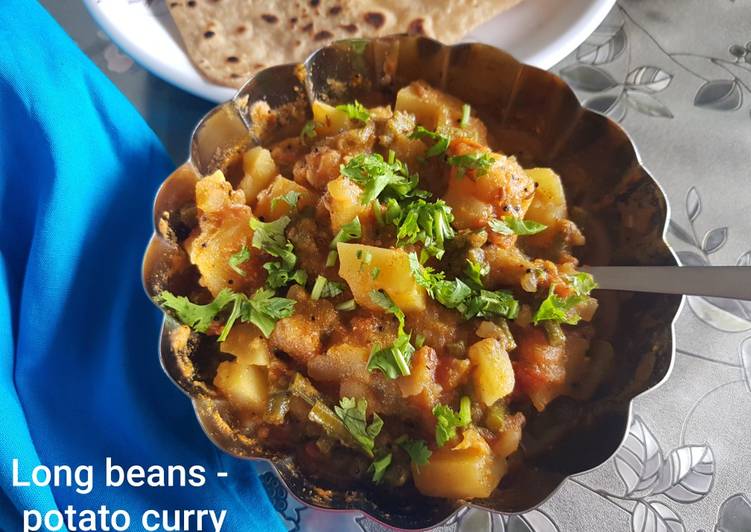 Get Inspiration of Long beans-potato curry/ Barbati-aloo sabzi