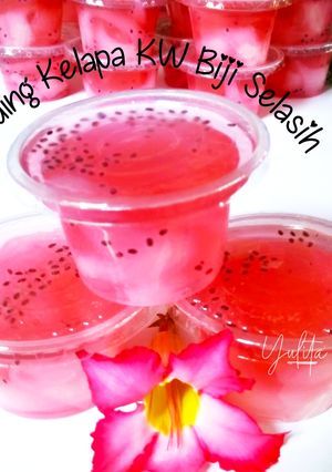 Foto resep Puding Kelapa KW Biji Selasih